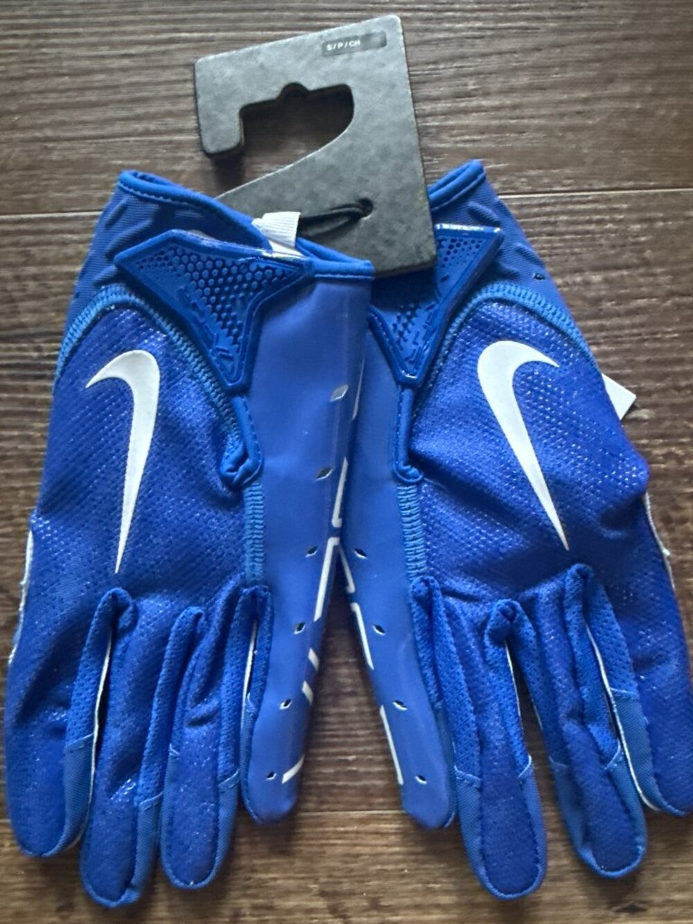 Nike Vapor Jet Football Gloves NWT Adult Small Orig $50 Royal | White
